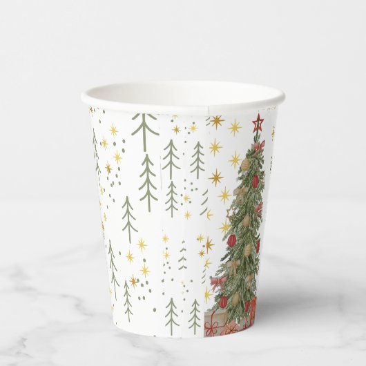 Winter Decaan the Halls Bridal Shower Invitation Papieren Bekers (Rechts)