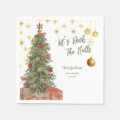 Winter Decaan the Halls Bridal Shower Invitation Servet (Voorkant)