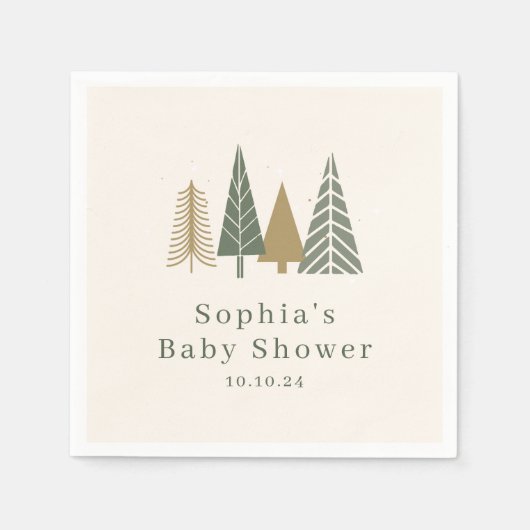 Winter December Baby Shower Servet (Voorkant)