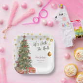 Winter Deck the Halls Bridal Shower Invitation Papieren Bordje (Feest)