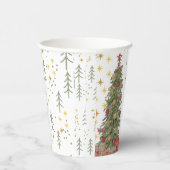 Winter Deck the Halls Bruidsfeest Uitnodiging Papieren Bekers (Rechts)