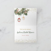 Winter Deck the Halls Bruidsfeest Uitnodiging Vouw (Binnen)