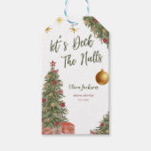 Winter Deck the Halls Bruiloftsshower cadeaukaartj Cadeaulabel (Voorkant)