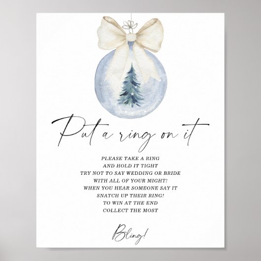 Winter deed het met een ring spelposter poster (Voorkant)