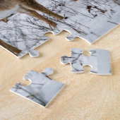 Winter Deer 14x11 eenvoudig Legpuzzel (Zijkant)