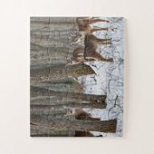 Winter Deer 14x11 eenvoudig Legpuzzel (Verticaal)