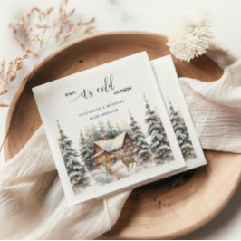 Winter Deer Baby Het is koud buiten Baby shower Servet