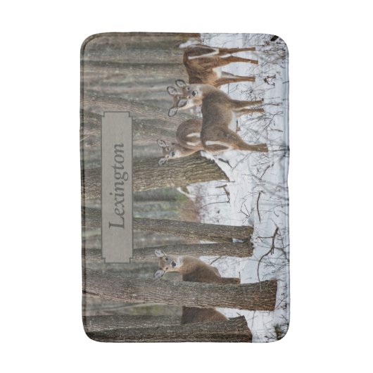 Winter Deer Badmat (Voorkant Verticaal)