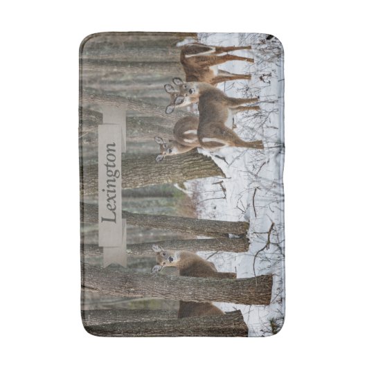 Winter Deer Badmat (Voorkant Verticaal)