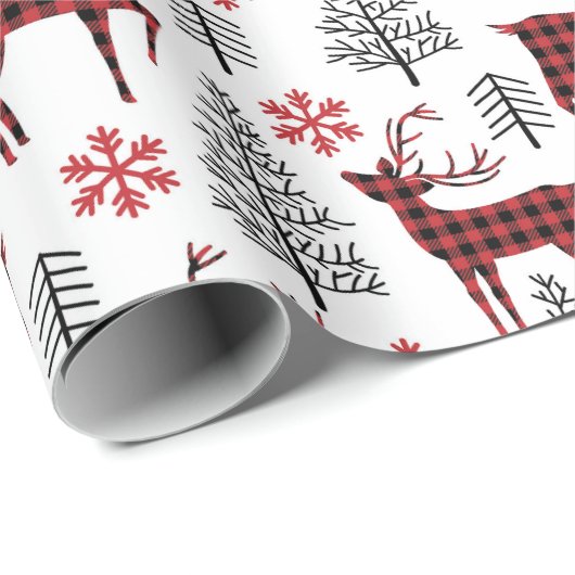 Winter Deer Cadeaupapier (Rol Hoek)