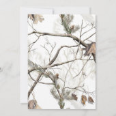 Winter Deer Camouflage Huwelijksuitnodiging 2 Kaart (Achterkant)