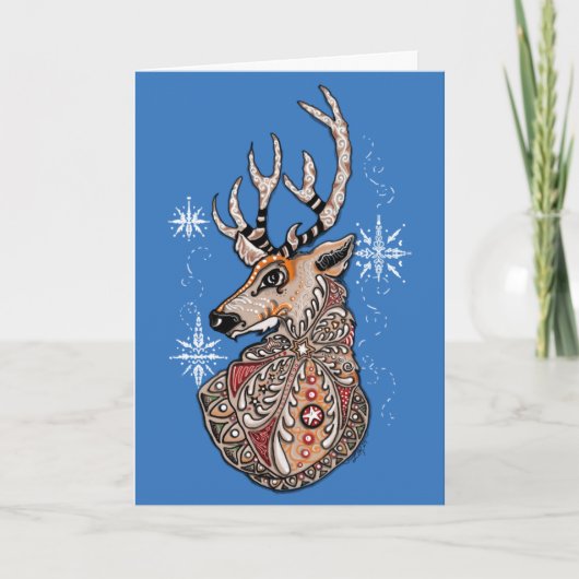 Winter Deer Christmas Kaart (Voorkant)