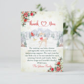 Winter Deer Christmas Snowflake Baby shower Bedankkaart (Staand voorkant)