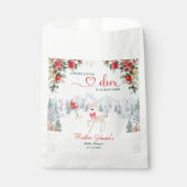 Winter Deer Christmas Snowflake Baby shower Bedankzakje (Voorkant)