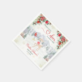 Winter Deer Christmas Snowflake Baby shower Servet (Hoek)