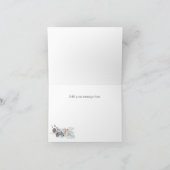 Winter Deer en Foliage Waterverf Dank u wel Kaart (Binnen)