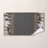 Winter Deer en Pine Cones Bad Handdoek (Handdoek)