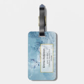 Winter Deer en Pine Trees gepersonaliseerd Bagagelabel (Achterkant verticaal)