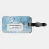 Winter Deer en Pine Trees gepersonaliseerd Bagagelabel (Achterkant horizontaal)