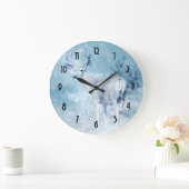 Winter Deer en Pine Trees Grote Klok (Huis)