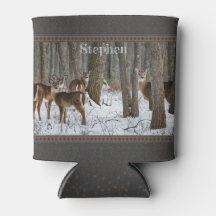 Winter Deer en Pinecones