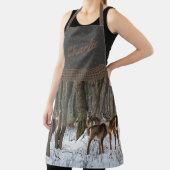 Winter Deer en Pinecones Schort (Insitu)