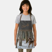 Winter Deer en Pinecones Schort (Insitu)