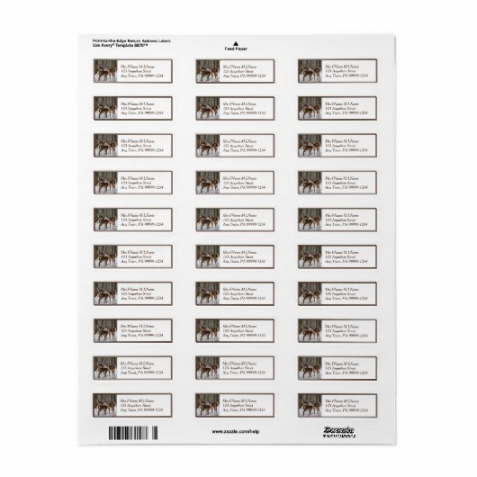 Winter Deer Etiket (Full Sheet)