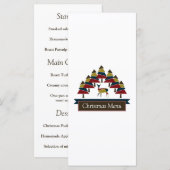 Winter Deer Forest-kerstmenu Menu (Voorkant / Achterkant)