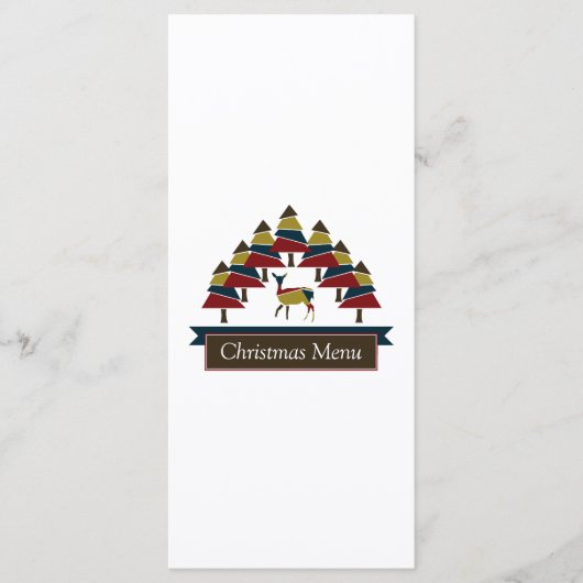 Winter Deer Forest-kerstmenu Menu (Voorkant)