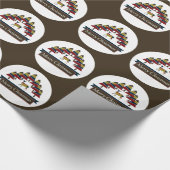 Winter Deer Forest Merry Kerstmis rond Wrappin Cadeaupapier (Hoek)