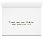 Winter Deer Forest Prettige feestdagen (Binenzijde Horizontaal (Onderkant))