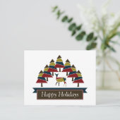 Winter Deer Forest Prettige feestdagen Holiday Bri (Staand voorkant)