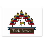 Winter Deer Forest-tabelnummer Kaart (Voorkant)