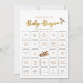 Winter Deer Forest Vind de gast Baby bingo spel Kaart (Voorkant)
