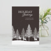 Winter Deer Holiday Kaart (Staand voorkant)
