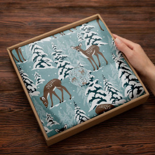 Winter Deer Holiday   kerstpapier Tissuepapier
