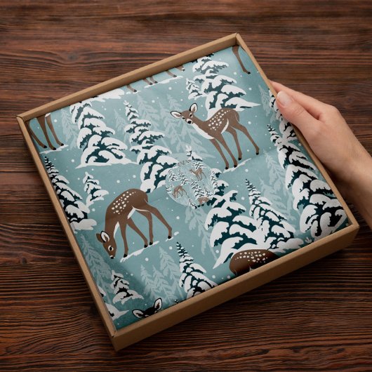 Winter Deer Holiday | kerstpapier Tissuepapier