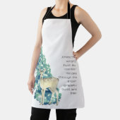 Winter Deer in the Snow – Wildlife Art Home Decor Schort (Insitu)