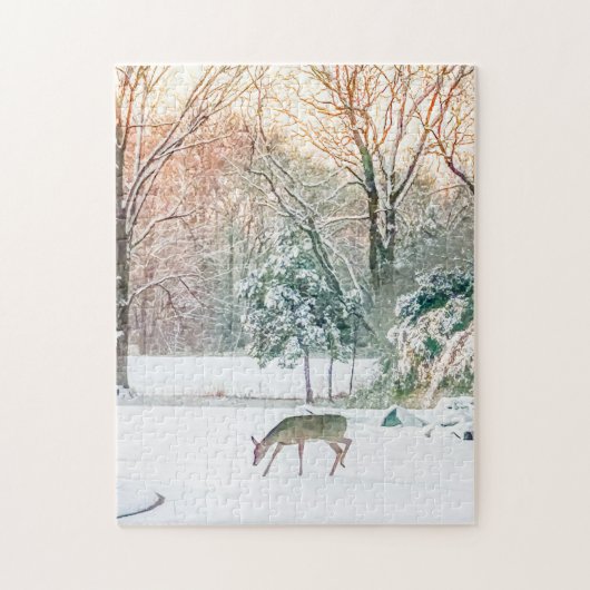 Winter Deer Legpuzzel (Verticaal)