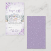Winter Deer Paarse Sneeuwvlok Baby shower Informatiekaartje (Voorkant / Achterkant)