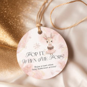 Winter Deer Pop het als ze Pop Baby shower Bedankjes Labels