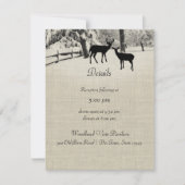Winter Deer Receptie Informatie Kaart (Voorkant)