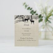 Winter Deer Receptie Informatie Kaart (Staand voorkant)