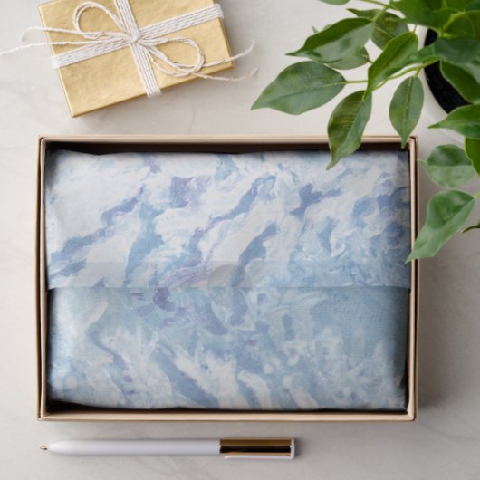 Winter Deer Snow Falling kerstboom Blue White Tissuepapier (Geschenk)