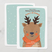 Winter Deer Uitnodiging (Voorkant / Achterkant)