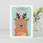 Winter Deer Uitnodiging (Staand voorkant)
