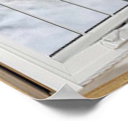 Winter Deer White Bay Window Illusion Poster (Hoek)