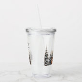 Winter Deer Woodland Baby zijn koude buiten Acryl Drinkbeker (Links)