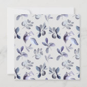 Winter Delicate Hydrangea Bloemen Bruiloft Kaart (Achterkant)